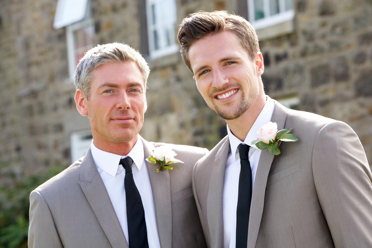 Image of a gay couple getting married